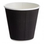 Choice 8 oz. Squat Double Wall Ripple Navy Checkered Paper Hot Cup - 500/Case Choice 8 oz. Squat Double Wall Ripple Navy Checkered Paper Hot Cup - 500/Case