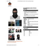 Ergodyne N-Ferno 6823 Gray Windproof Hinged Fleece Balaclava Face Mask 16835