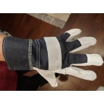 Cordova Denim Work Gloves with Cowhide Leather Palms - Vendpacked - Large - Pair