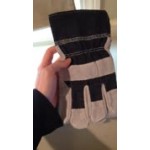 Cordova Denim Work Gloves with Cowhide Leather Palms - Vendpacked - Large - Pair