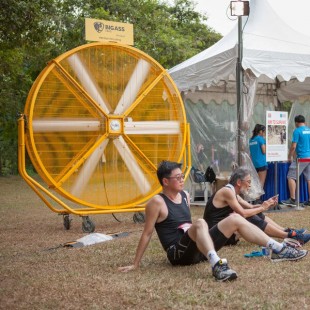 Big Ass Fans AirGo 8' Yellow Portable Floor Fan Big Ass Fans AirGo 8' Yellow Portable Floor Fan