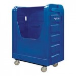 Royal Basket Trucks 36 Cu. Ft. Blue Bulk Poly Truck with Steel Base and 2 Rigid / 2 Swivel Casters R36-BLX-BFC-6UNN Royal Basket Trucks 36 Cu. Ft. Blue Bulk Poly Truck with Steel Base and 2 Rigid / 2 Swivel Casters R36-BLX-BFC-6UNN
