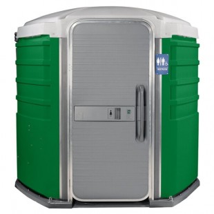 PolyJohn SA1-1122 We'll Care III Verdant Wheelchair Accessible Portable Restroom - Assembled