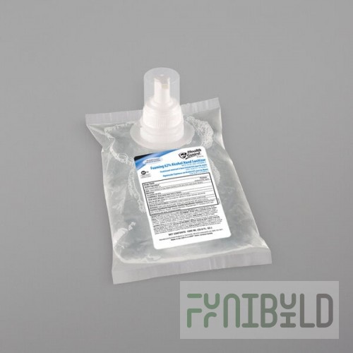 Kutol 68841 Health Guard 1000 mL Dye and Fragrance Free 62% Alcohol Hand Sanitizer Bag - 6/Case