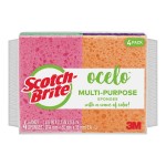 3M Scotch-BriteTM ocelo 70007072864 Multi-Purpose Sponge - 4/Pack
