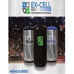 Ex-Cell Kaiser Arena 51 Series ARENA-51 51 Gallon Black Steel Customizable Outdoor Trash Receptacle with Dome Top