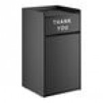 Lancaster Table & Seating Waste 35 Gallon Black Waste Receptacle Enclosure with Lancaster Table & Seating Waste 35 Gallon Black Waste Receptacle Enclosure with