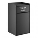 Lancaster Table & Seating Waste 35 Gallon Black Waste Receptacle Enclosure with Lancaster Table & Seating Waste 35 Gallon Black Waste Receptacle Enclosure with