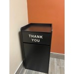 Lancaster Table & Seating Waste 35 Gallon Black Waste Receptacle Enclosure with Lancaster Table & Seating Waste 35 Gallon Black Waste Receptacle Enclosure with