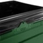 Commercial Zone 73295399 PolyTec 42 Gallon Square Forest Green Trash Can and Dome Lid Set