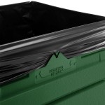 Commercial Zone 73295399 PolyTec 42 Gallon Square Forest Green Trash Can and Dome Lid Set
