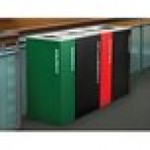 Ex-Cell Kaiser RC-KD36-C BLX Kaleidoscope XL Series Black Texture Square 36 Gallon Customizable Cans / Bottles Receptacle