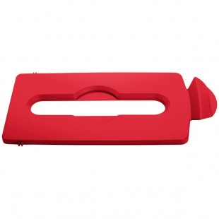 Rubbermaid® 2007194 Slim Jim Recycling Red Rectangular Hinged Paper Lid Insert