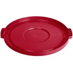 Carlisle 84102105 Bronco 20 Gallon Red Flat Round Trash Can Lid