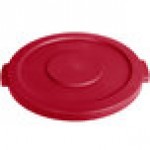 Carlisle 84102105 Bronco 20 Gallon Red Flat Round Trash Can Lid