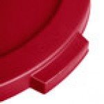 Carlisle 84102105 Bronco 20 Gallon Red Flat Round Trash Can Lid