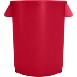 Carlisle 84102105 Bronco 20 Gallon Red Flat Round Trash Can Lid