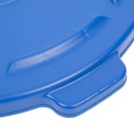 Rubbermaid® 1779636 BRUTE 44 Gallon Blue Round Trash Can Lid