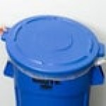 Rubbermaid® 1779636 BRUTE 44 Gallon Blue Round Trash Can Lid