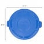 Rubbermaid® 1779636 BRUTE 44 Gallon Blue Round Trash Can Lid