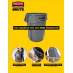 Rubbermaid® 1779636 BRUTE 44 Gallon Blue Round Trash Can Lid