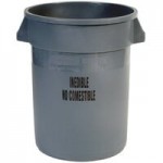 Rubbermaid® 1779636 BRUTE 44 Gallon Blue Round Trash Can Lid