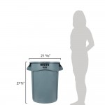Rubbermaid® FG263200GRAY BRUTE 32 Gallon Gray Round Trash Can Rubbermaid® FG263200GRAY BRUTE 32 Gallon Gray Round Trash Can