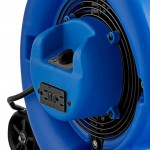 Lavex 3-Speed Commercial Air Mover with Telescoping Handle, Wheels, and GFCI Power Outlets - 1 hp, 1,450 CFM