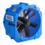 Lavex 3-Speed Commercial Air Mover with Telescoping Handle, Wheels, and GFCI Power Outlets - 1 hp, 1,450 CFM