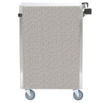 Lakeside 815GS 4 Shelf Medium Duty Stainless Steel Utility Cart with Enclosed Base and Gray Sand Finish - 16 7/8 Lakeside 815GS 4 Shelf Medium Duty Stainless Steel Utility Cart with Enclosed Base and Gray Sand Finish - 16 7/8