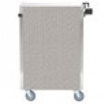 Lakeside 815GS 4 Shelf Medium Duty Stainless Steel Utility Cart with Enclosed Base and Gray Sand Finish - 16 7/8 Lakeside 815GS 4 Shelf Medium Duty Stainless Steel Utility Cart with Enclosed Base and Gray Sand Finish - 16 7/8