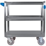 Carlisle UC7032133 3 Shelf Stainless Steel Utility Cart - 33 Carlisle UC7032133 3 Shelf Stainless Steel Utility Cart - 33