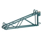 Metro 2WS14K3 Post-Type Wall Mount Shelf Support for Adjoining Super Erecta Metroseal Green 14