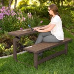 Lifetime 60139 Mocha Brown Convertible Bench / Table