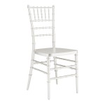 Lancaster Table & Seating Steel Reinforced Heavy-Duty White Resin Chiavari Chair