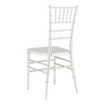 Lancaster Table & Seating Steel Reinforced Heavy-Duty White Resin Chiavari Chair