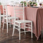 Lancaster Table & Seating Steel Reinforced Heavy-Duty White Resin Chiavari Chair