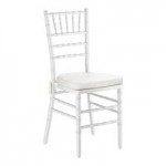 Lancaster Table & Seating Steel Reinforced Heavy-Duty White Resin Chiavari Chair
