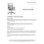 Flash Furniture Whitney Black LeatherSoft Mid-Back Executive Swivel Office Chair with Black Frame and Roller Wheels