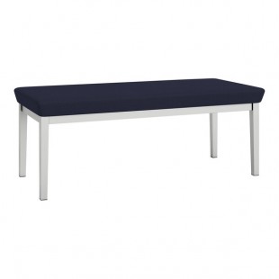 Lesro Lenox Steel Open House Navy Fabric 2-Seat Bench Lesro Lenox Steel Open House Navy Fabric 2-Seat Bench