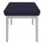 Lesro Lenox Steel Open House Navy Fabric 2-Seat Bench