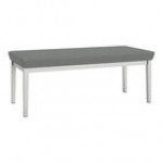 Lesro Lenox Steel Open House Navy Fabric 2-Seat Bench