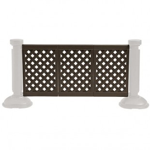 Grosfillex US963423 3 Panel Resin Patio Fence - Brown Grosfillex US963423 3 Panel Resin Patio Fence - Brown