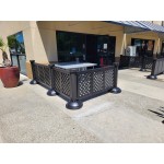 Grosfillex US963423 3 Panel Resin Patio Fence - Brown