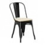 Lancaster Table & Seating Alloy Onyx Black Outdoor Cafe Chair with Tan Fabric Magnetic Cushion Lancaster Table & Seating Alloy Onyx Black Outdoor Cafe Chair with Tan Fabric Magnetic Cushion