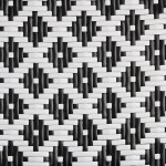 Lancaster Table & Seating Bistro Black and White Birdseye Weave Rattan Outdoor Side Chair Lancaster Table & Seating Bistro Black and White Birdseye Weave Rattan Outdoor Side Chair