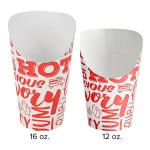 Choice Large 16 oz. Paper Scoop Cup with Hot Food Print Design - 1,000/Case Choice Large 16 oz. Paper Scoop Cup with Hot Food Print Design - 1,000/Case