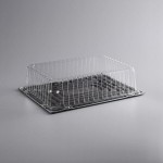 Choice 1/2 Size High Dome Sheet Cake Display Container with Clear Dome Lid - 5/Pack