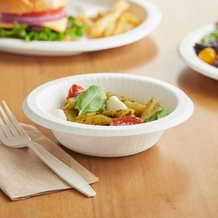 Pactiv PSB12EC EarthChoice Pressware 12 oz. White Compostable Paper Bowl - 750/Case Pactiv PSB12EC EarthChoice Pressware 12 oz. White Compostable Paper Bowl - 750/Case
