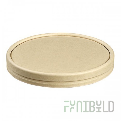 Solia Natural Bamboo Fiber Lid for 25.4 oz. Bamboo Fiber Soup Cup - 500/Case